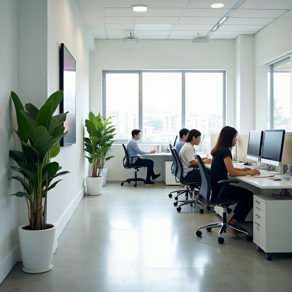 Datapathix office environment in Butuan City with team members at workstations